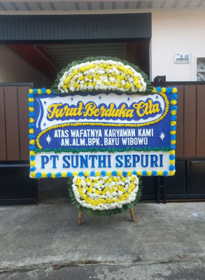 Papan Bunga Duka di Menteng