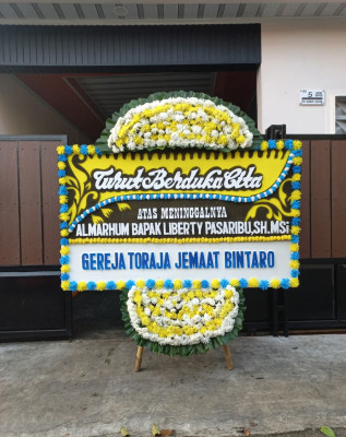 Papan Bunga Duka di Menteng