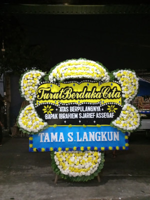 Papan Bunga Duka di Menteng
